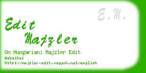 edit majzler business card